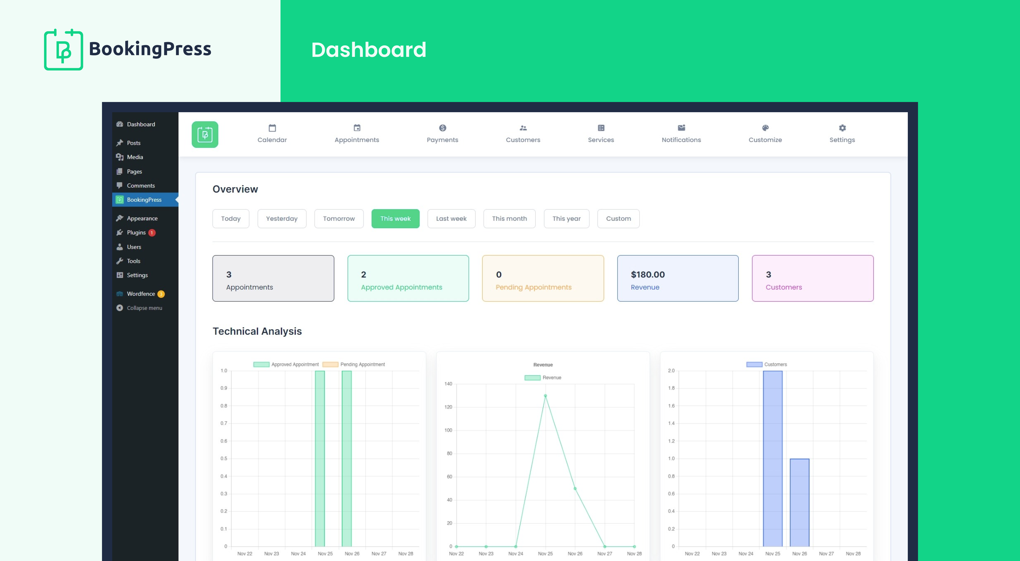Booking Press Plugin screenshot 1