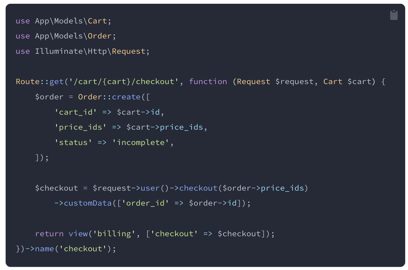 Laravel Cashier screenshot 2