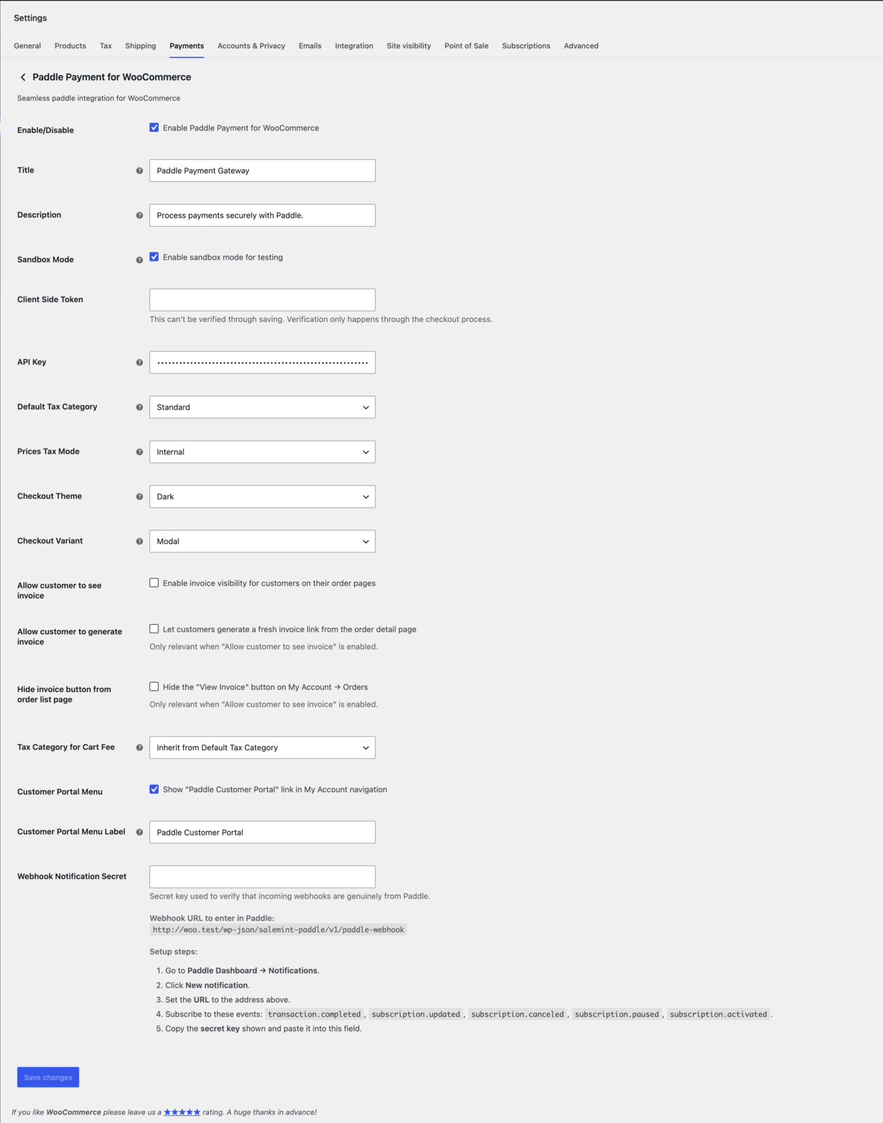 Paddle for WooCommerce By SaleMint screenshot 2