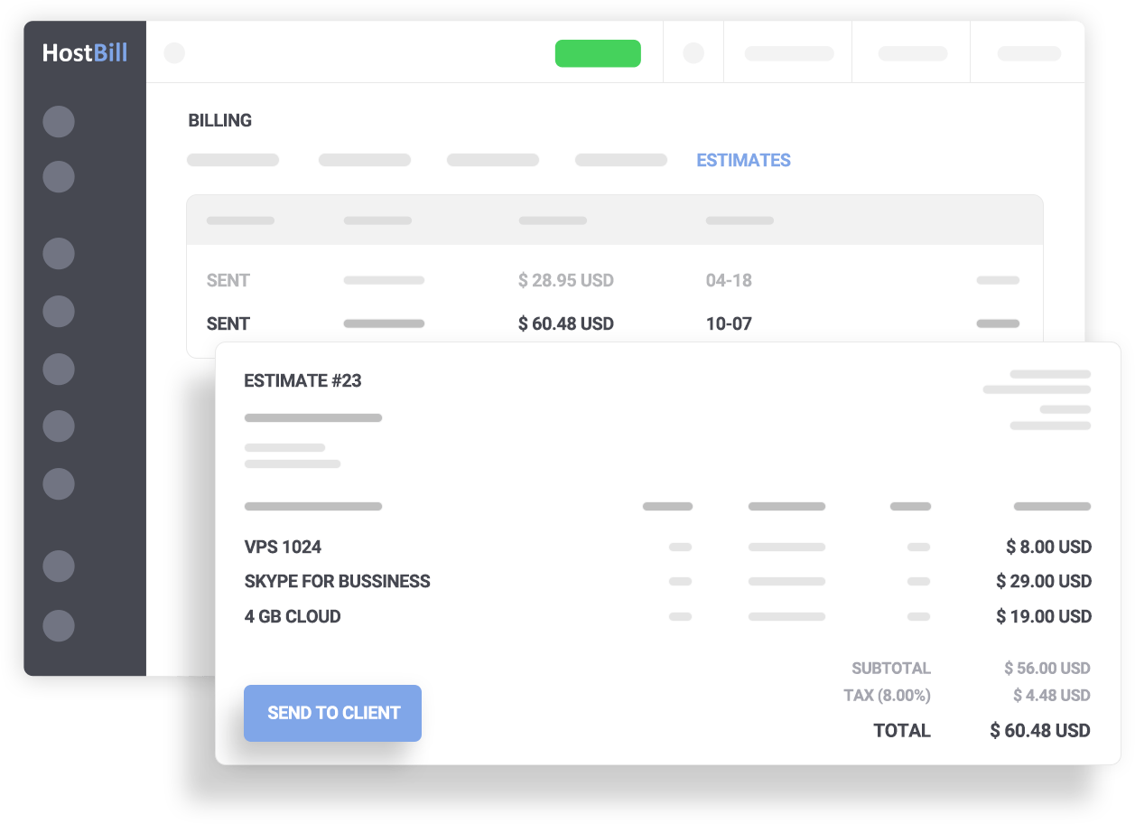 HostBill screenshot 2